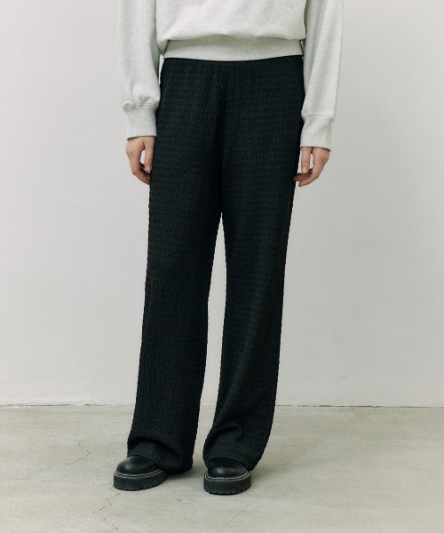 SEMI BOOTS CUT WRINKLE PANTS чёрный