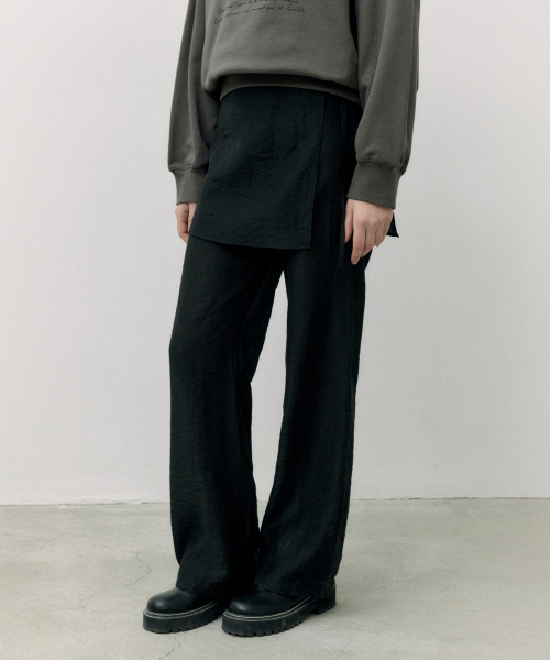 LAYERED SKIRT PANTS чёрный