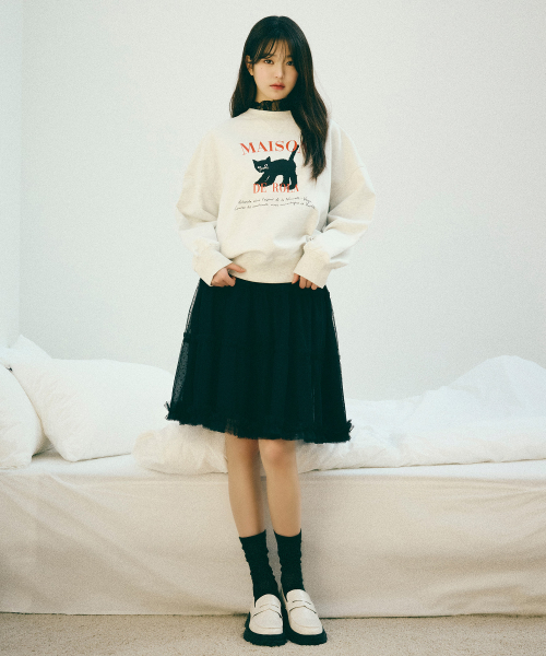 TUTU MIDI SKIRT BLACK