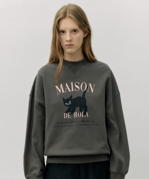 ROLA CAT SWEATSHIRT CHARCOAL