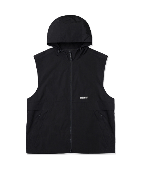 Нейлоновый жилет с капюшоном Black