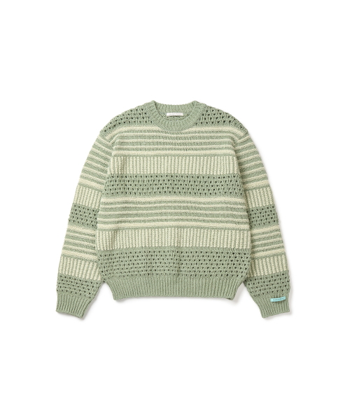 Мужской трикотаж колор-блок - Light Green