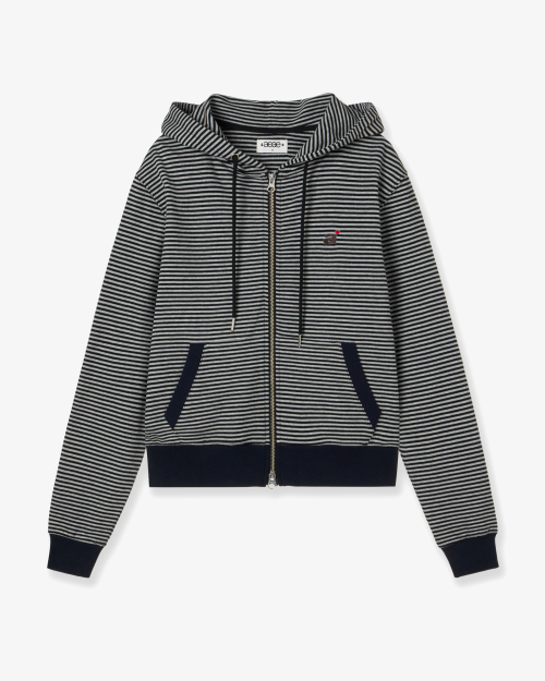 AEAE ♥ STRIPE SMALL LETTER HOOD ZIP UP /追跡付 aeae パーカー STRIPE SMALL LETTER HOOD ZIP UP レディース