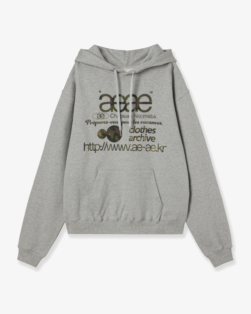 WEB LOGO LOOSED худи [меланж GREY / CAMO]