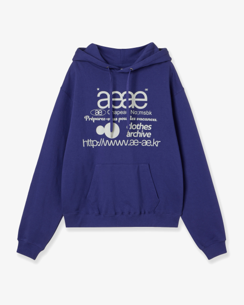 WEB LOGO LOOSED HOODIE [BLUE]