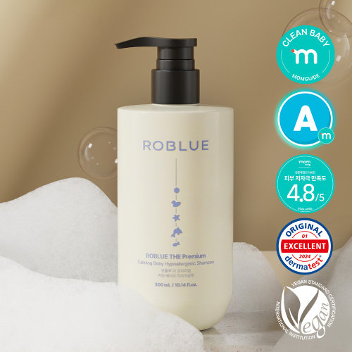 로블루 맘가이드 클린A등급 더 프리미엄 카밍 베이지 저자극 샴푸 300ml