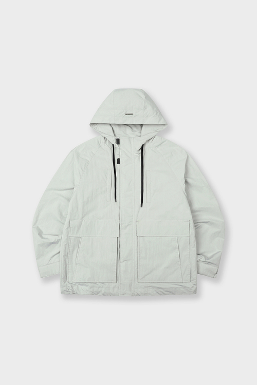 Оверсайз куртка с капюшоном и завязками Light Gray BN4SJP401LY