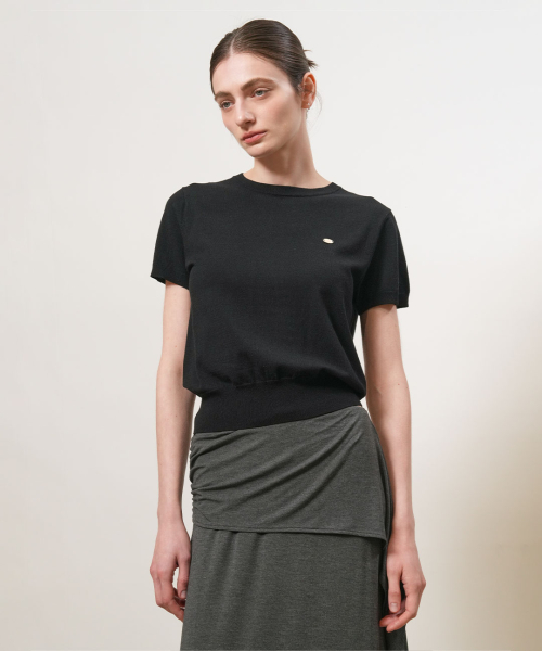 Легкий трикотажный топ WBE2L05512 BLACK