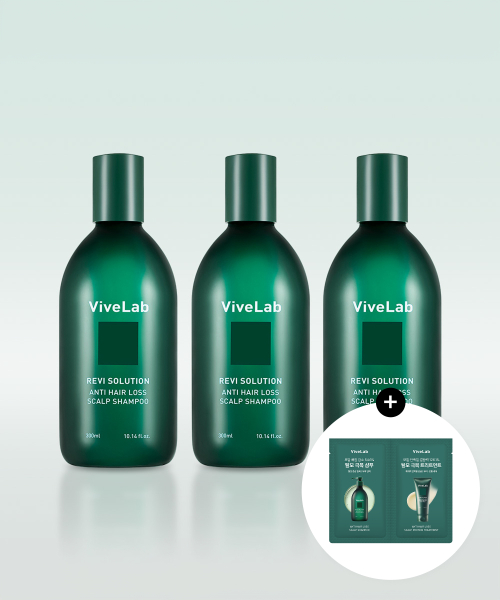바이브랩 4주 솔루션 탈모 완화 초록샴푸 300ML 3SET