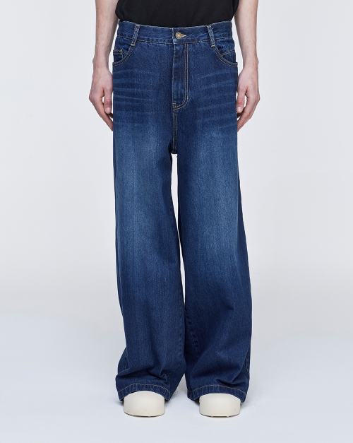 Джинсы SONGZIO HOMME клеш с эффектом потертости Indigo SH2PT223DB