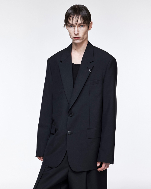 Оверсайз блейзер SONGZIO HOMME на двух пуговицах Black SH2JK270BK