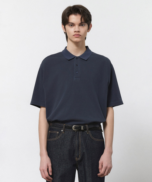 Футболка-поло Garment Dye Dark Navy IETS5E413N3