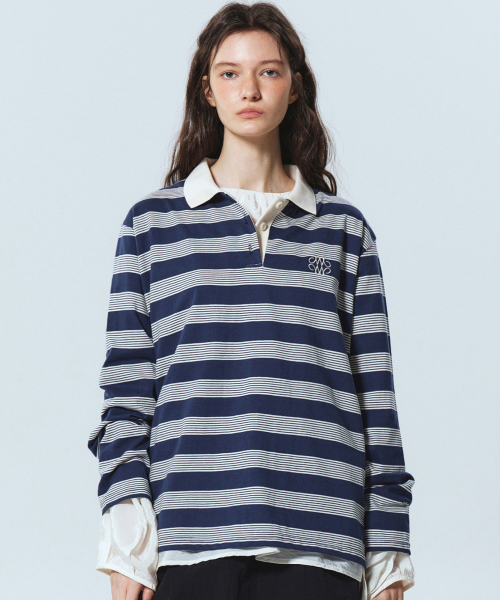 CLASSIC STRIPE PK длинный SLEEVE_NAVY