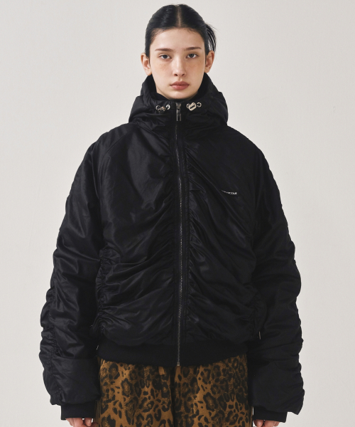 HOODY SHIRRING VOLUME куртка_чёрный