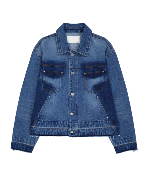 CONTRAST WASH DENIM куртка (BLUE)