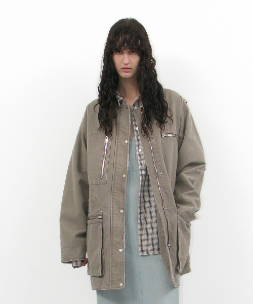 Куртка чоре с потертостями Khaki Beige
