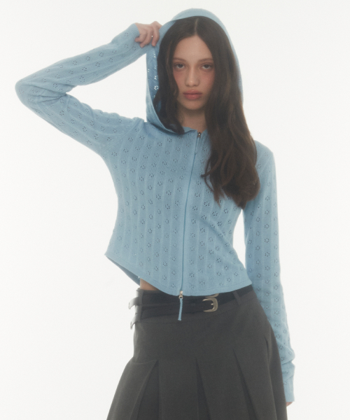 fl hood cardigan (sky blue)