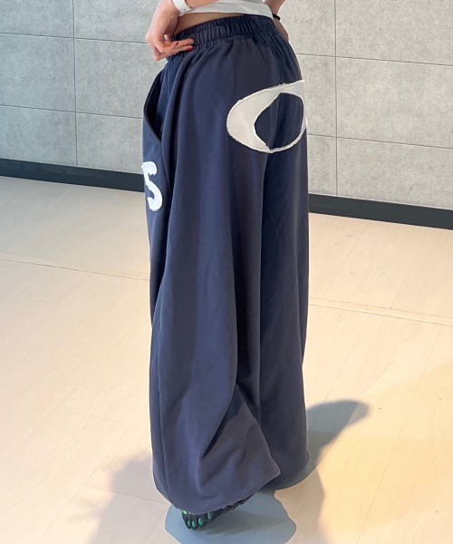 Logo Applique Sweatpants [Dark Blue]