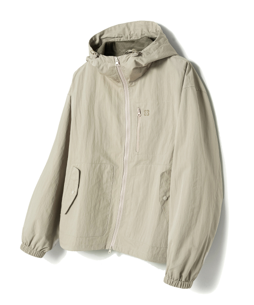 Нейлоновая куртка-анорак с капюшоном - Khaki Beige