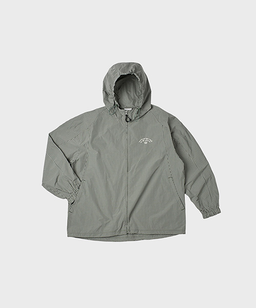 HOOD WINDBREAKER WE LOVE GREEN CHECK