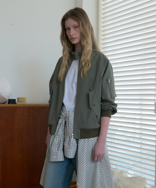 Бомбер с полувысоким горлом (khaki)