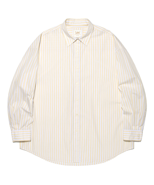 Женская оверсайз рубашка в полоску Light Yellow