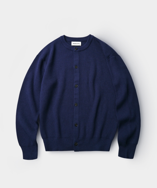 Базовый круглый трикотажный кардиган Navy