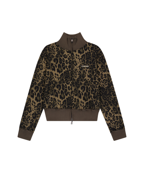 Leopard Logo Track Jacket (Brown)