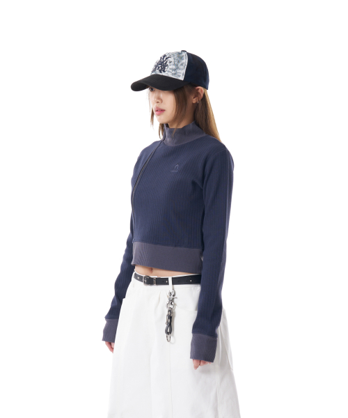 完売品 AAKAM Side Neck Zip-Up Knit (Black) 最終値下げ品 完売 AAKAM
