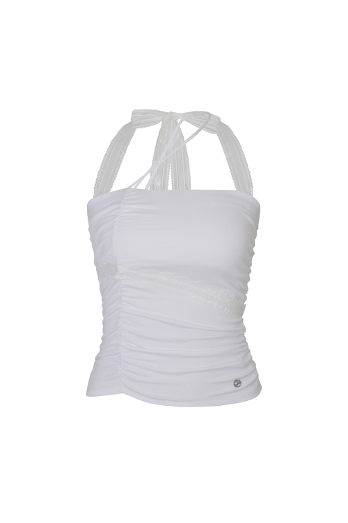 ANGEL SHIRRING TOP (white)