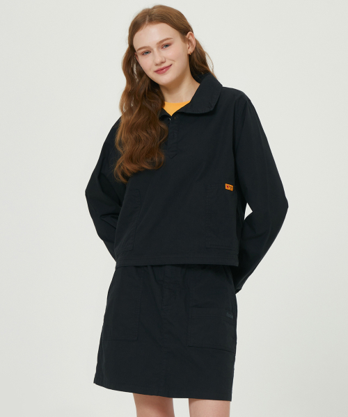 Женский анорак Mailer с воротником и варкой BLACK