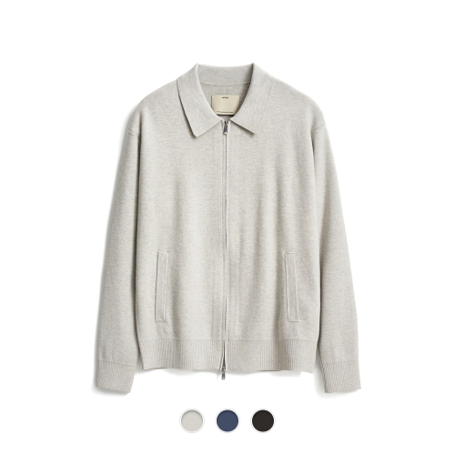 Comfort Polo Zip-Up Cardigan - 3 Color