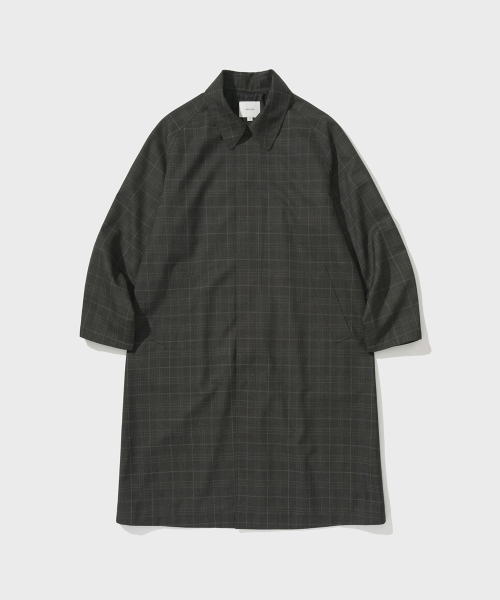 SOUTIEN REGLAN COAT (CHECK BROWN)