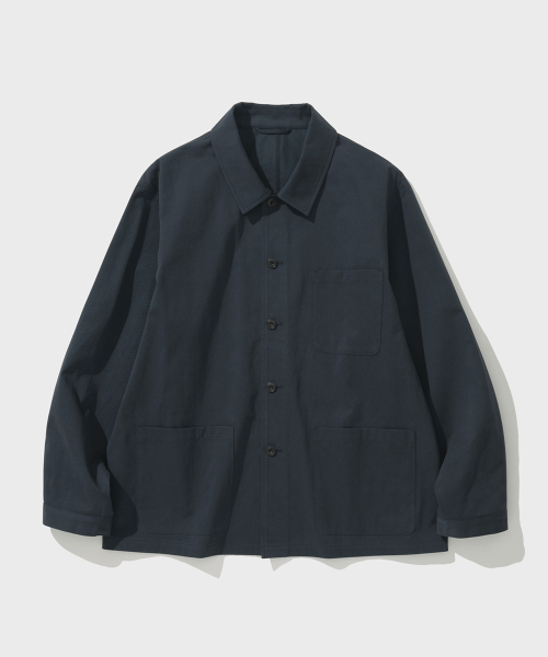 SOFT TWILL FRENCH JACKET (NAVY)