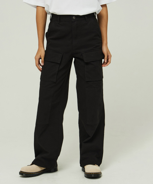 Карго-брюки Peitro 4807 Cotton Canvas Wide Fit Black
