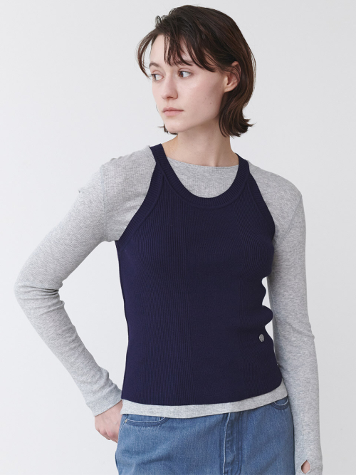Halter Neck Knit Vest SK5SP161_2color