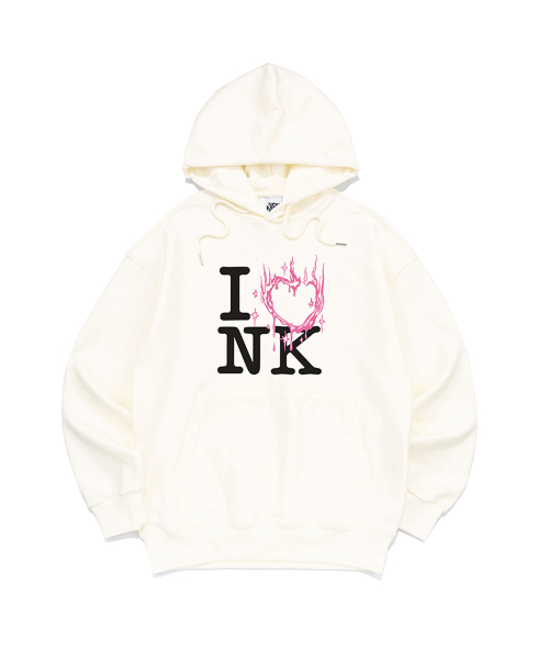 I FIRE NK HOOD TEE (IVORY)