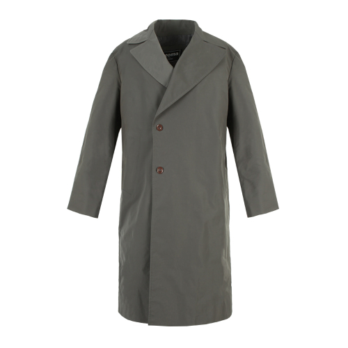 Полудвубортное тренч-пальто Khaki Grey RKAMBH03A