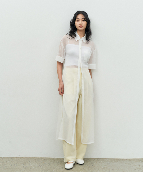 Брюки с двумя защипами Light Yellow MBESPA002LY