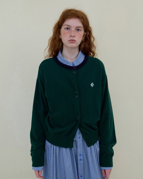 164. Двуцветный кардиган _ Green