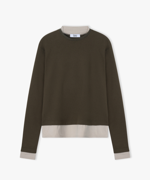 Layered Long Sleeve KHAKI