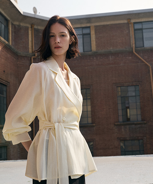 Erine Double Robe Jacket cream