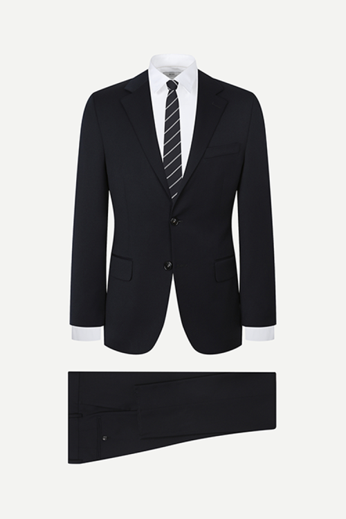 Костюм стрейч шерсть 70 Venetian Navy BNESJA014NY_BNESPA114NY