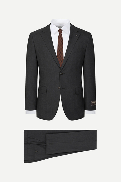 CANONICO шерстяной однотонный костюм [Perfect Suit] Grey BNESJA003GY_BNESPA103GY