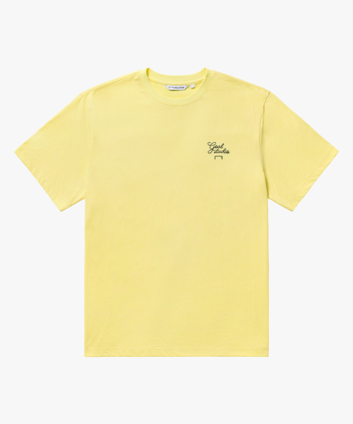 골스튜디오(GOALSTUDIO) ESSENTIAL SCRIPT TEE-LIGHT YELLOW