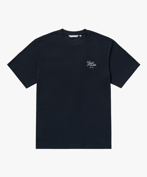 ESSENTIAL SCRIPT TEE-NAVY