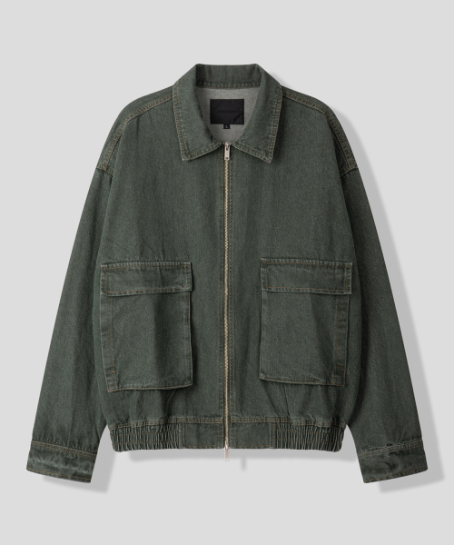 Джинсовый бомбер с карманами x NORTHERN HIGHER [Khaki]