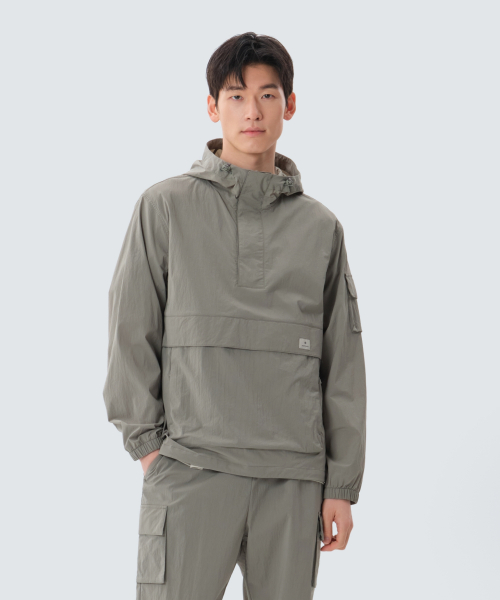 Анорак с капюшоном Route (S25MMRAN60) Khaki Gray