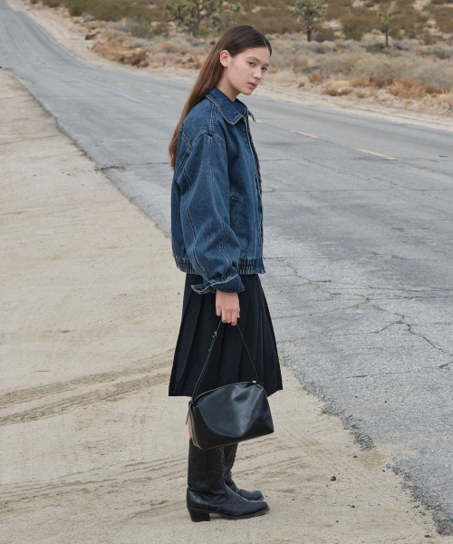 DENIM HARRINGTON JACKET_MID BLUE_LC251JP03B2