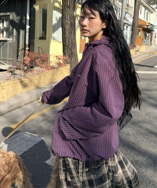 Легкая ветровка в клетку Purple
